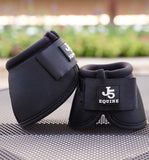 J5 Equine Black Bell Boots for horses Rowel Out Company