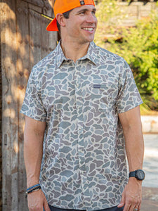 Burlebo - Performance Button Up - Classic Deer Camo