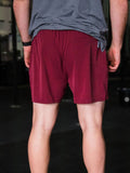 Burlebo Athletic Shorts -Maroon - White Camo Liner Maroon, 5.5