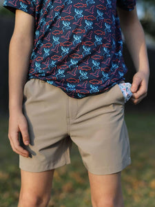 Burlebo Youth Everyday Shorts - Cobblestone/Great Outdoors